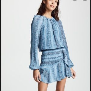 ramy brook blue jeannie snakeskin dress 4